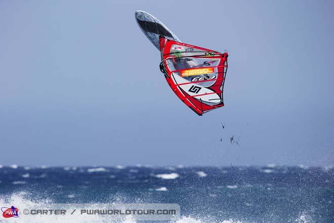 Sanchez back loop - PWA Tenerife World Cup 2013 ©  John Carter / PWA http://www.pwaworldtour.com